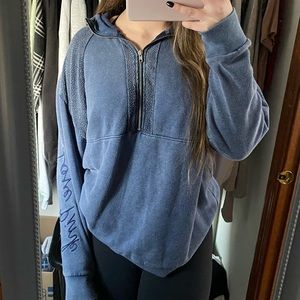 comfy vs pink half zip up